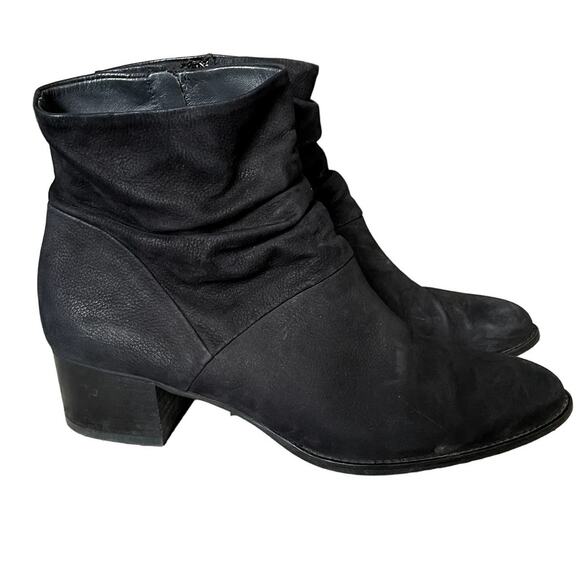 PAUL GREEN Brianna Black Leather Slouchy Bootie Size UK7 (US 9.5) - Picture 1 of 9